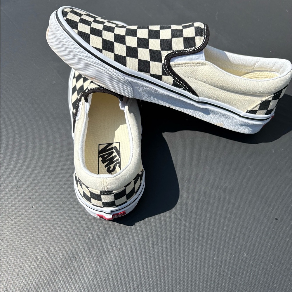 Vans Classic Black and White Checkered Slip-On Sneakers